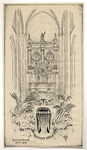 32341 Interieur van de Domkerk te Utrecht: het orgel tegen de westmuur gezien vanuit het koor, met op de voorgrond het ...
